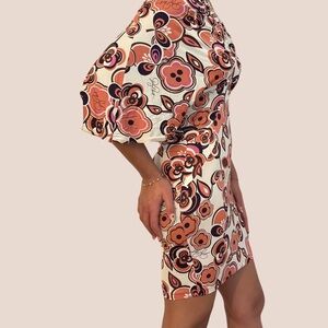 Baby Phat Swirl Pattern Top in Pink and Orange